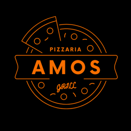 Amos Pizzaria & Grill logo.